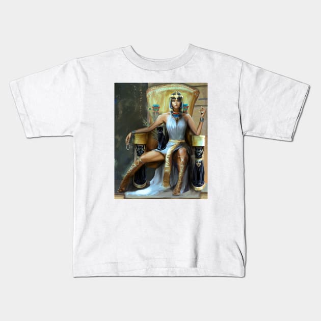 Ankha Kids T-Shirt by Tr3yart Shop